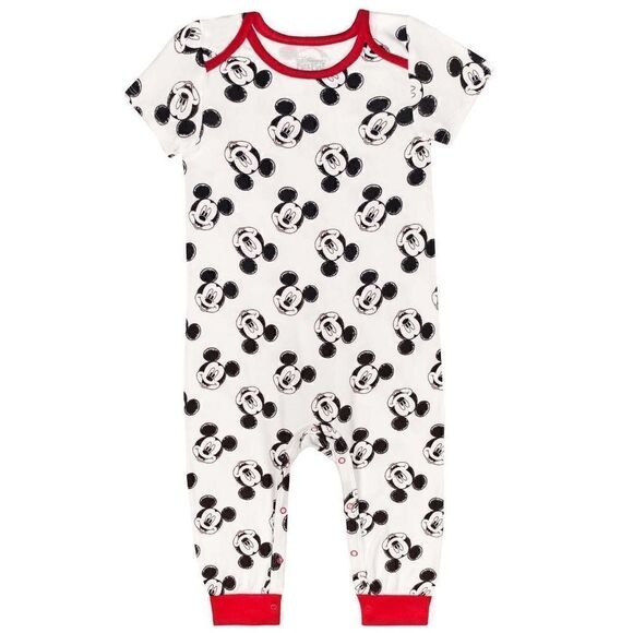 DISNEY MICKEY INFANT Super Soft Hacci Knit Romper 3-pack Set - Picture 6 of 8